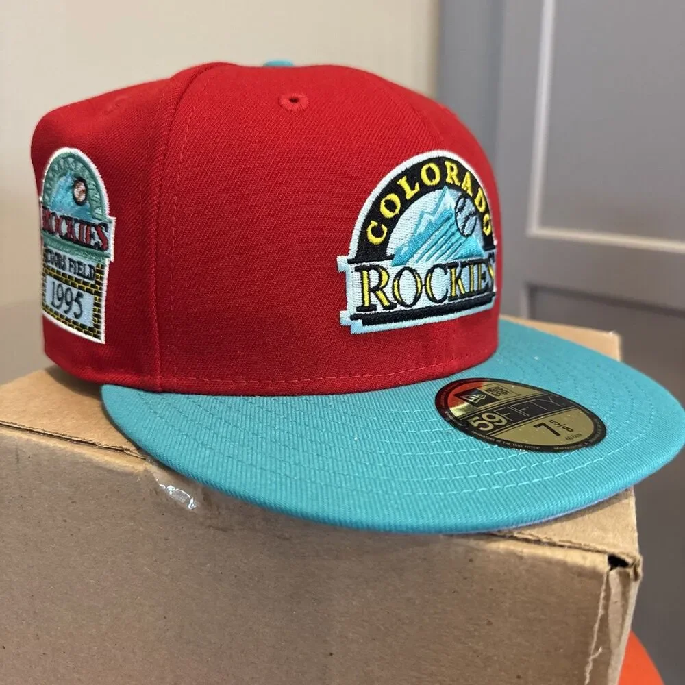 NWT 59fifty New Era / Hat Club COLORADO ROCKIES Captain Planet 2.0 Size 7 5/8
